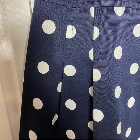 Navy and white polka dot A-line sundress size 10 - Picture 9 of 10